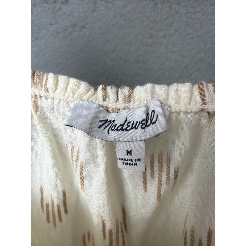 Madewell XS Smocked Ruffle-Strap Tank Top Ikat Pattern Size M Boho Indie Coastal - Picture 6 of 8